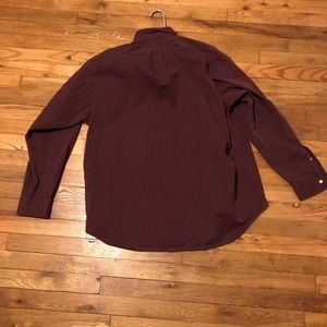 Ralph Lauren Button Down Polo - Large, Burgundy